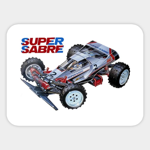 Classic Radio Controlled Race Car - Super Sabre Sticker by Starbase79